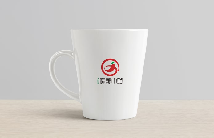麻辣小站串串火锅logo设计-美无画品牌设计出品
